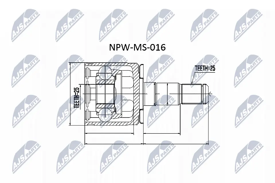 NPWMS016 NTY ШРКШ внутрішній, передній, лівий