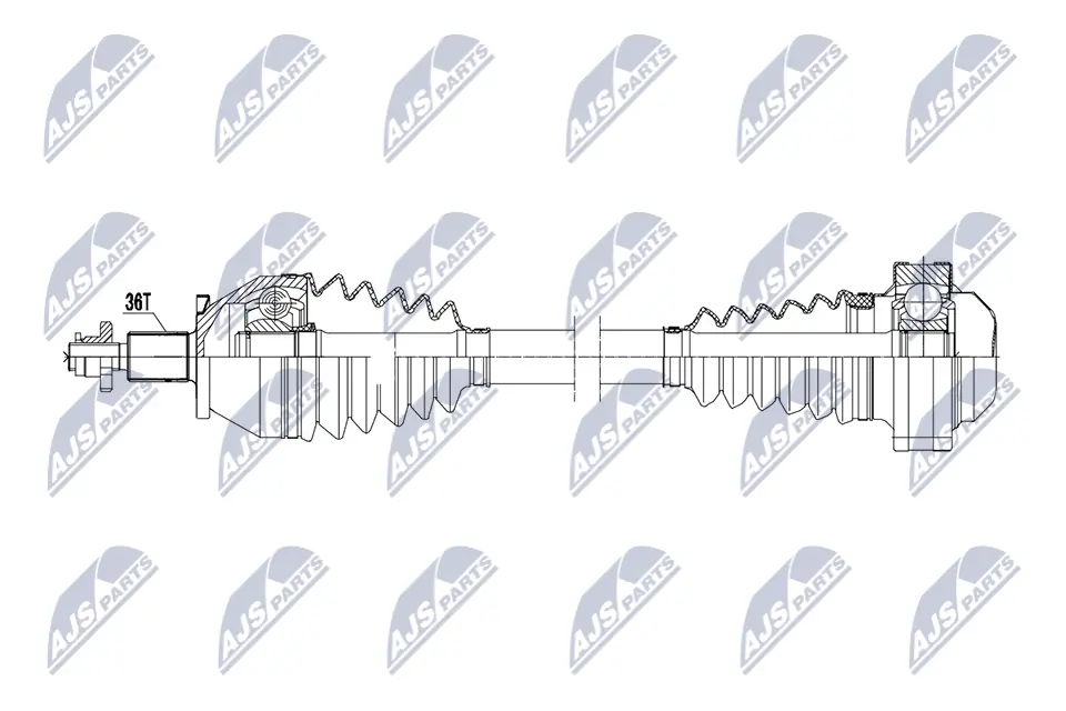 Піввісь передня ліва Maxgear 492484