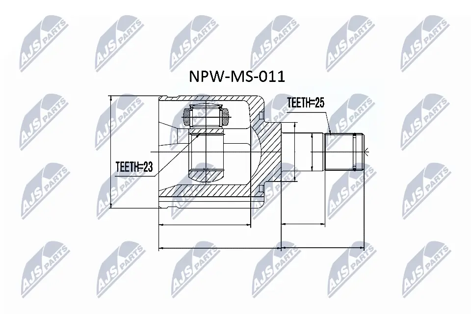 NPWMS011 NTY ШРКШ внутрішній, передній