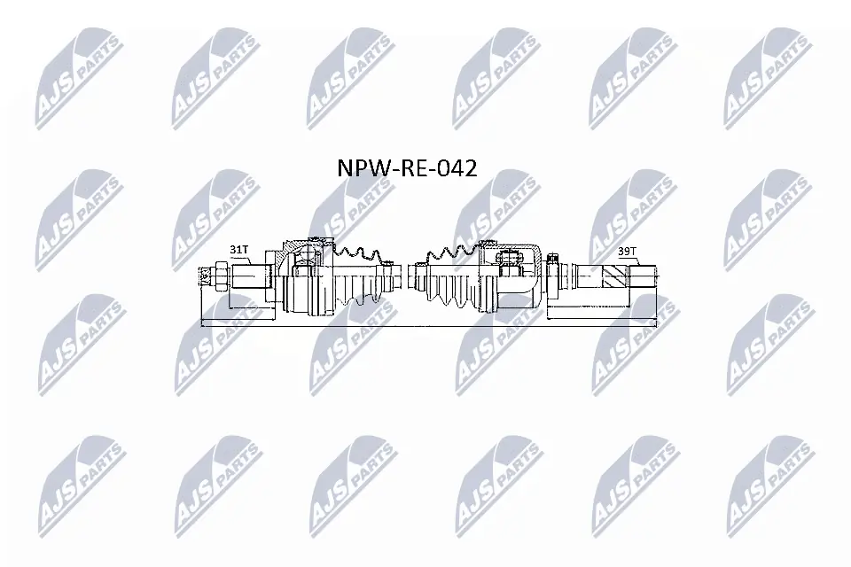NPWRE042 NTY Привід передній правий