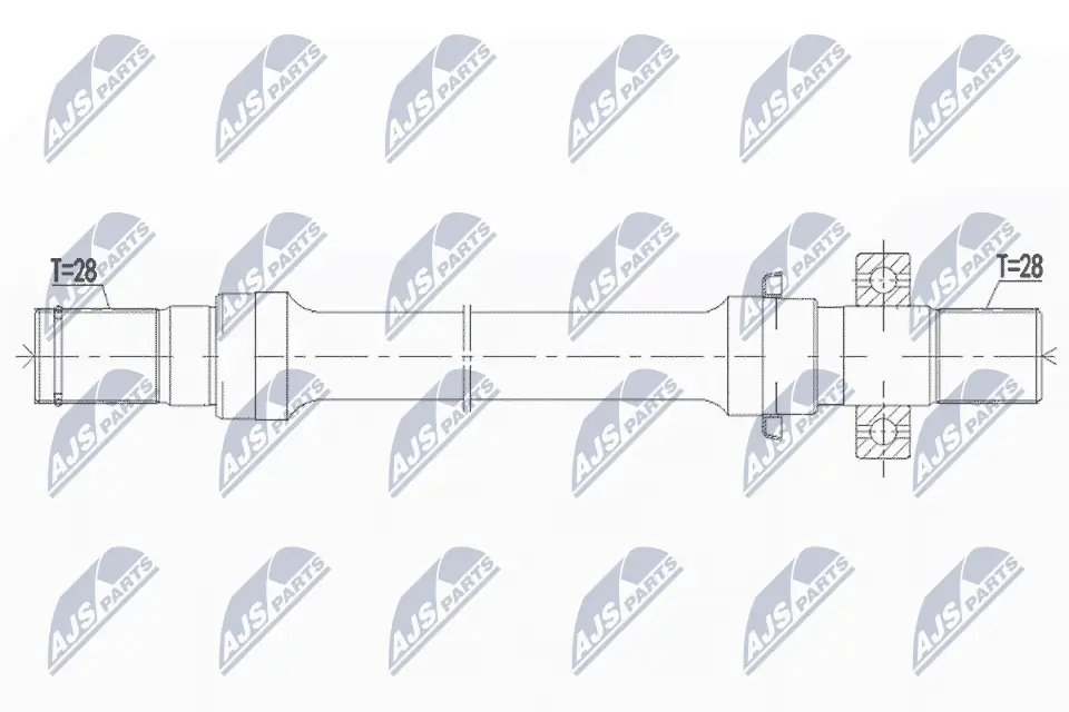 Піввісь передня, права NTY NWPMZ004 ціна, від 42.60 USD