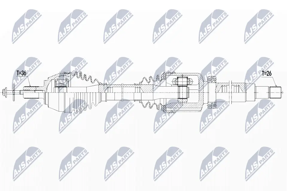 NPWVV125 NTY Привід передній правий