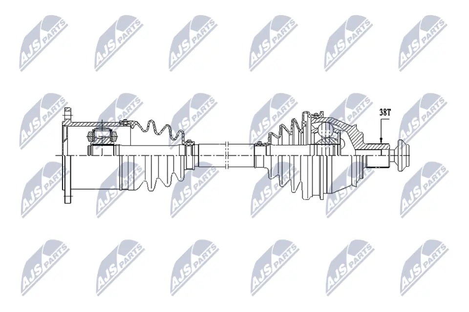 Привід передній лівий Posterparts BB4021 ціна, від 70.46 USD