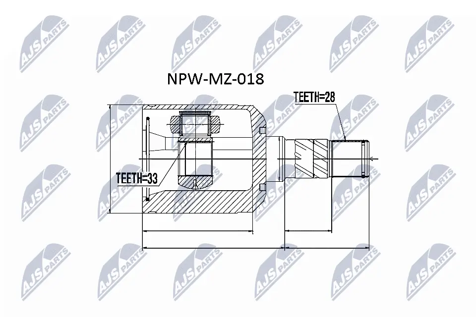NPWMZ018 NTY ШРКШ внутрішній, передній