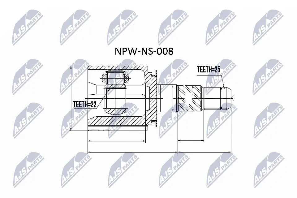 NPWNS008 NTY ШРКШ внутрішній, передній, правий