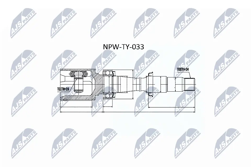 NPWTY033 NTY ШРКШ внутрішній, передній, правий