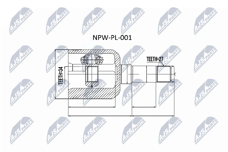 NPWPL001 NTY ШРКШ внутрішній, передній