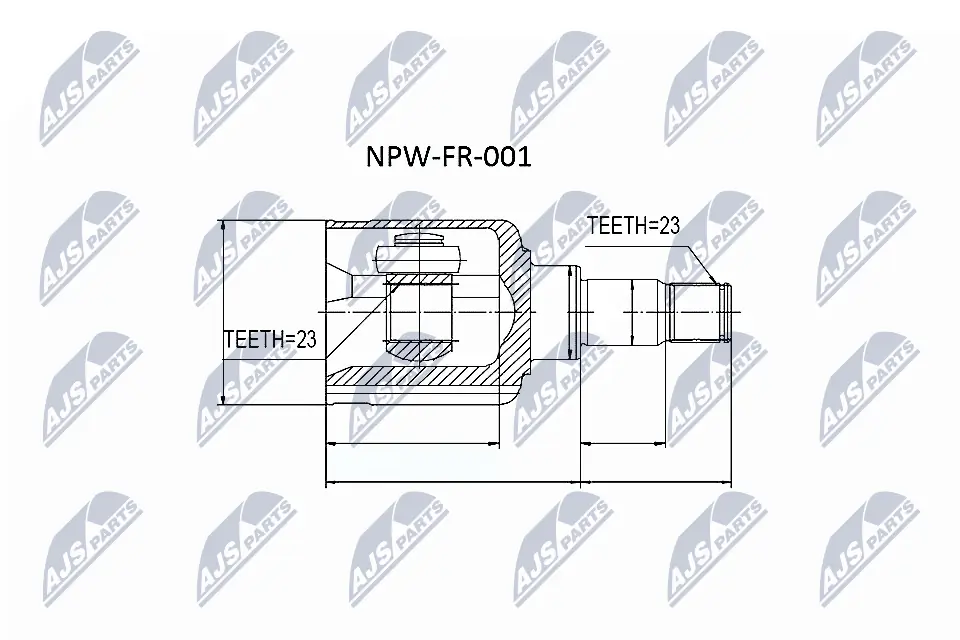 NPWFR001 NTY Шарнір кутових швидкостей передній лівий