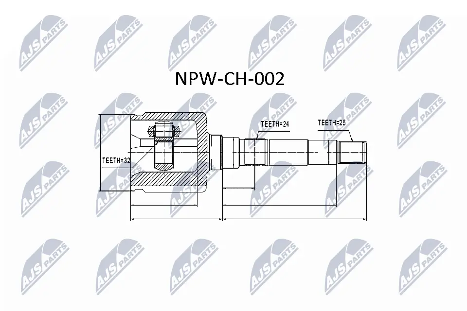 NPWCH002 NTY ШРКШ внутрішній, передній, правий
