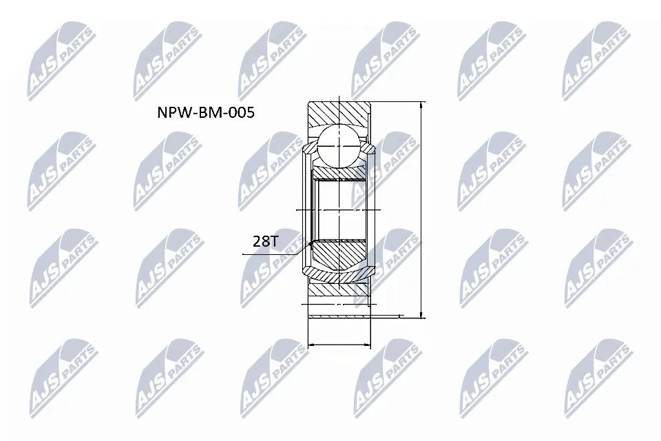 NPWBM005 NTY Граната карданного валу