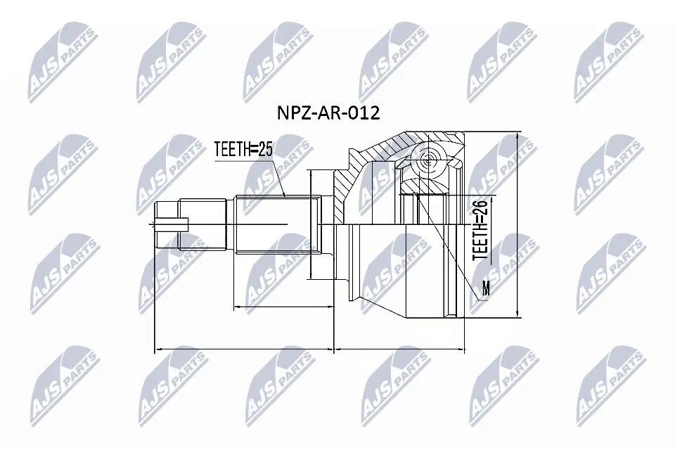 Граната колісна Opel 0374938 ціна, від 32.00 USD