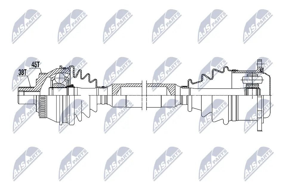 0021173 GKN-Spidan Привід лівий