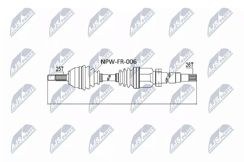 NPWFR006 NTY Привід передній правий