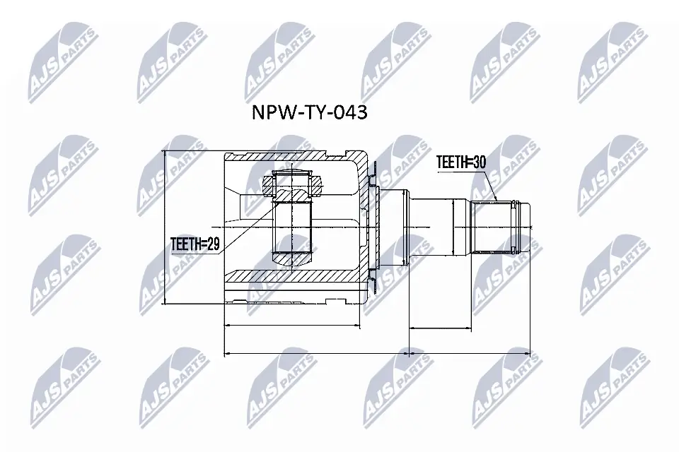 NPWTY043 NTY ШРКШ внутрішній, передній