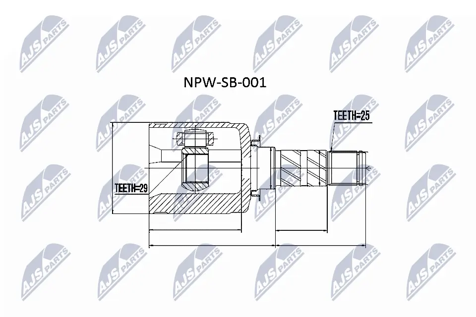 NPWSB001 NTY ШРКШ внутрішній, передній