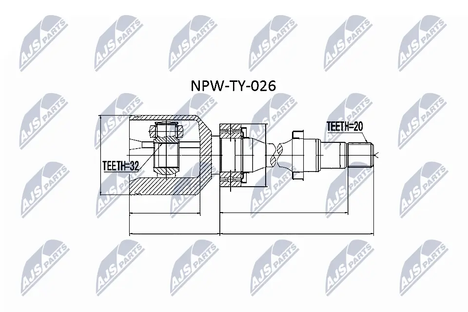 NPWTY026 NTY ШРКШ внутрішній, передній, правий