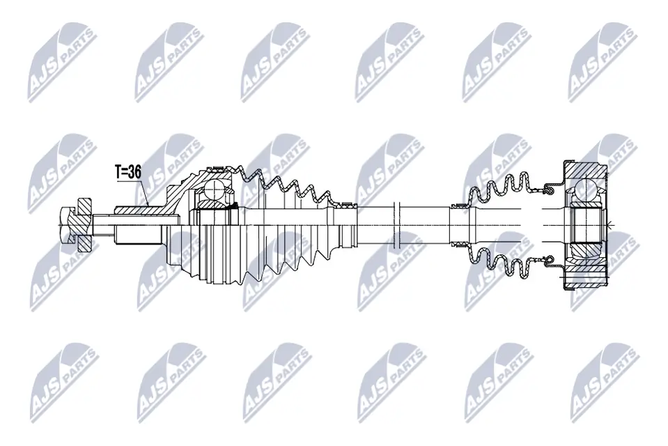 Піввісь передня, права Magneti Marelli 302004190454 ціна, від 87.44 USD