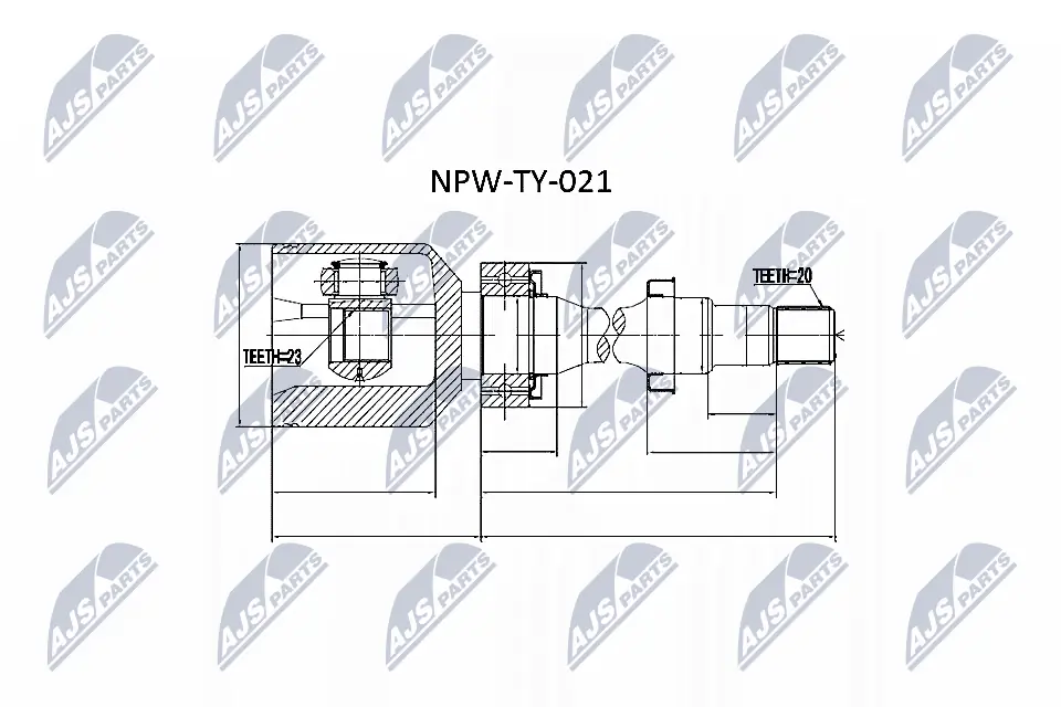 NPWTY021 NTY ШРКШ внутрішній, передній, правий