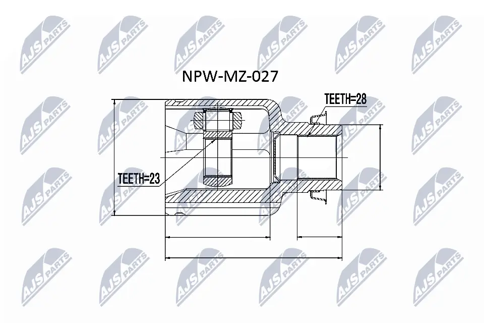 NPWMZ027 NTY ШРКШ внутрішній, передній, правий