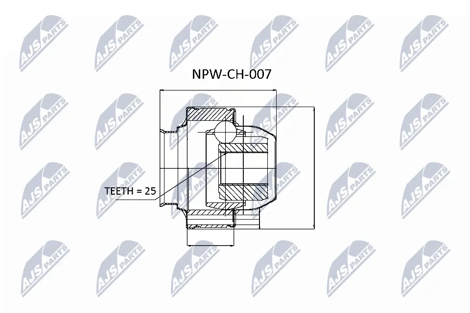 NPWCH007 NTY ШРКШ внутрішній, передній