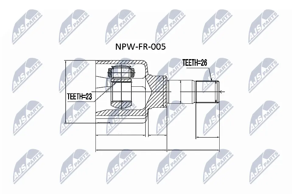 NPWFR005 NTY ШРКШ внутрішній, передній, лівий