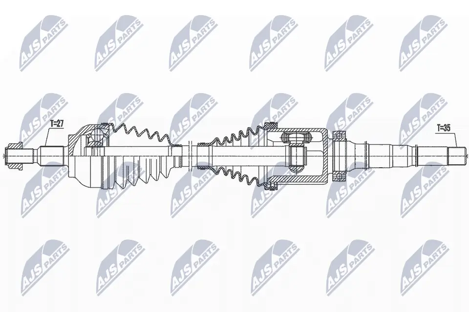 Піввісь права HMPDV6P3B436JA Hmpx