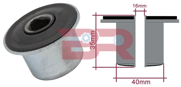 Купити MG0804 Metgum Сайлентблок ресори, задній
