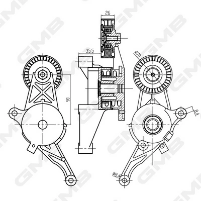 Купити V401511P Sato Tech Натягувач приводного ременя