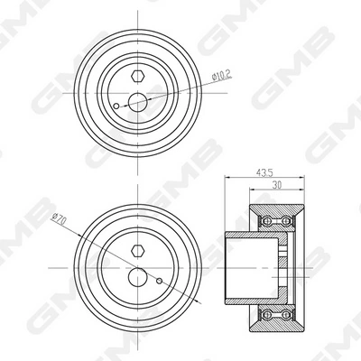 Купити GT80760 GMB Натяжний ролик