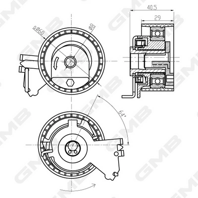 RX13258 Klaxcar France Ролик натягувач