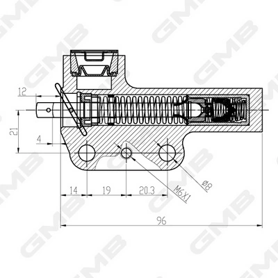 KMD164533 Fiat/Alfa/Lancia Натягувач ременя ГРМ