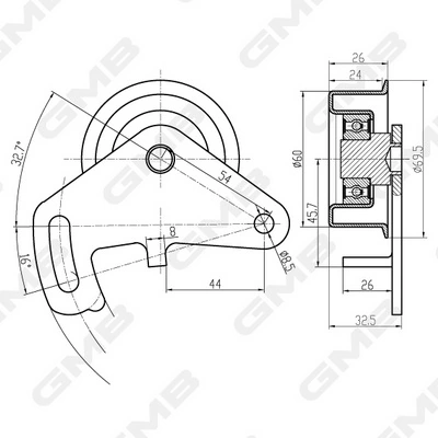 Купити GT80890 GMB Натяжний ролик