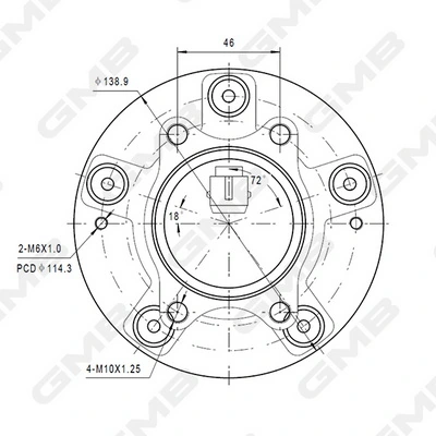 GH35210A GMB Маточина задня