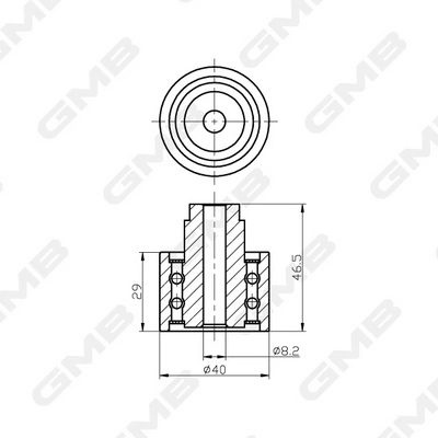 Ролик ременя ГРМ, паразитний GMB GT30620 ціна, від 12.25 USD