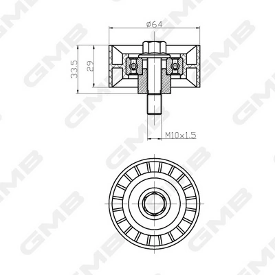 Купити GT80750 GMB Ролик паразитний ГРМ