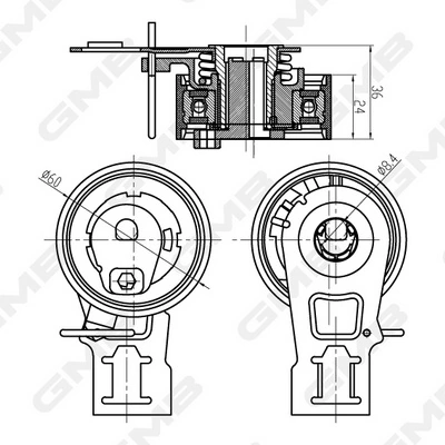Купити 3646453 Peugeot/Citroen Натягувач ременя ГРМ