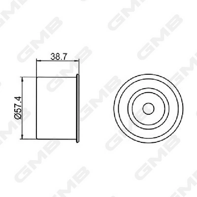 Купити GT10110 GMB Ролик паразитний ГРМ