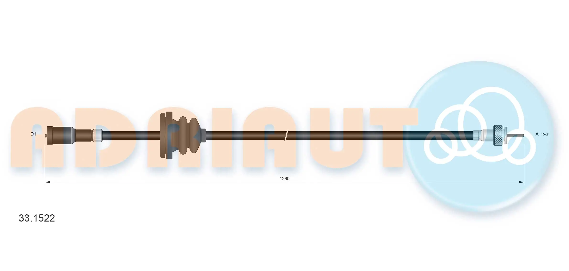 Трос приводу спідометра Opel Omega A седан (16, 17, 19) (1986 - 1994) ціна, від 6.35 USD