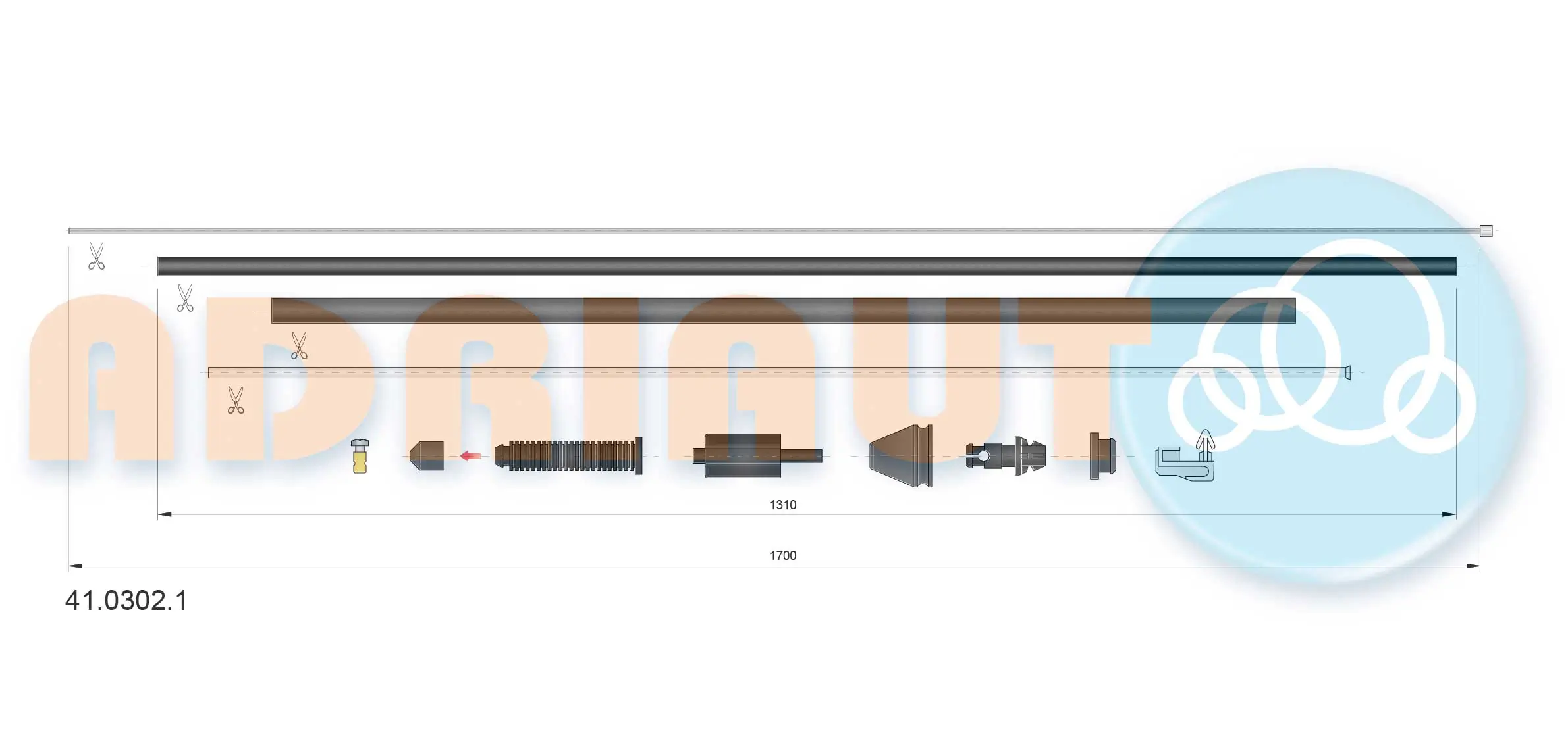 Трос газу AD4103021 Adriauto