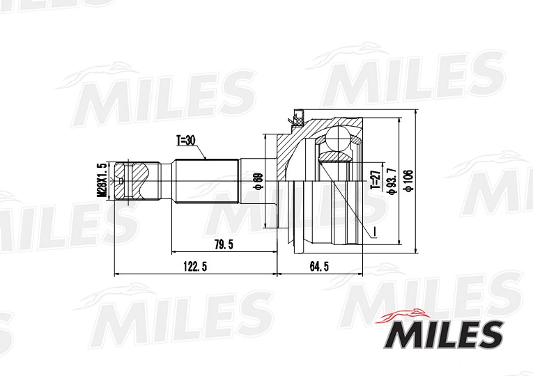 Граната колісна Miles GA20484 ціна, від 44.15 USD