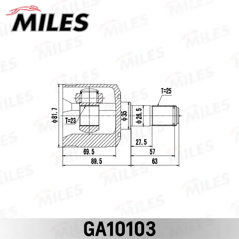 ШРКШ внутрішній, передній Miles GA10103 ціна, від 33.68 USD