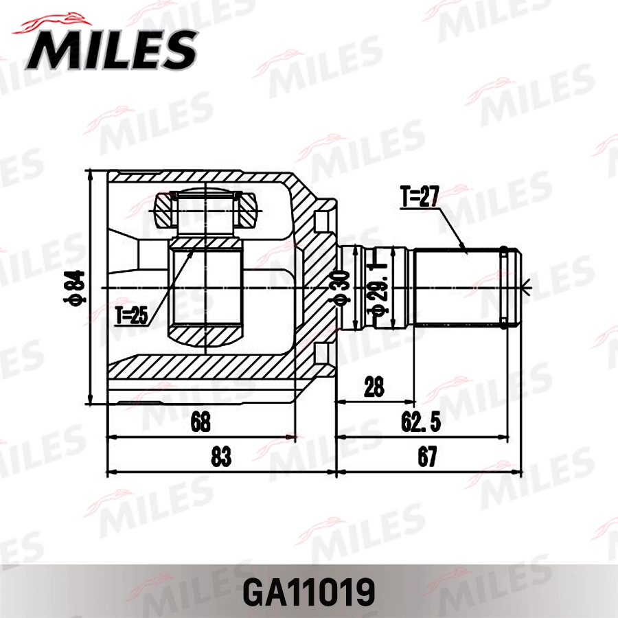 GA11019 Miles ШРКШ внутрішній, передній