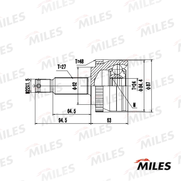Граната колісна Miles GA20724 ціна, від 35.57 USD
