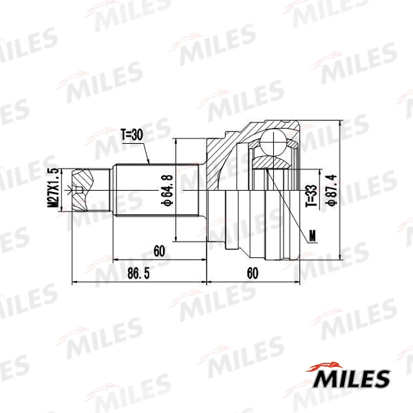 Граната колісна Miles GA20729 ціна, від 32.35 USD