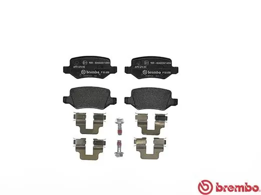 P50058 Brembo Колодки гальмівні задні, дискові