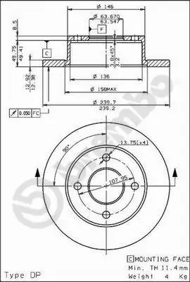 C3G023JC Japan Cars Гальмо дискове переднє