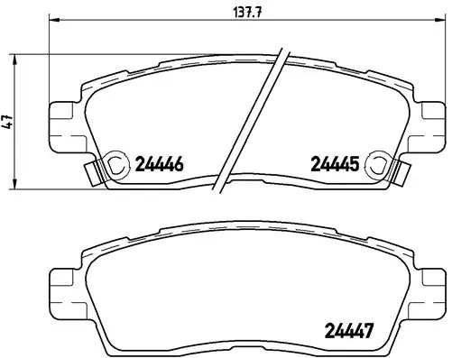 Задні гальмівні колодки ACT883 Akebono