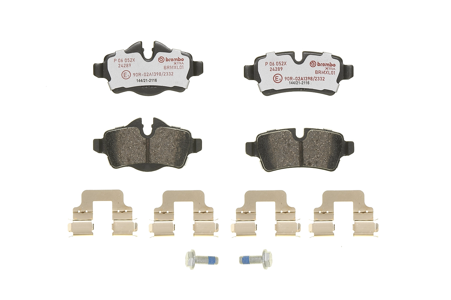 P06052X Brembo Колодки гальмівні задні, дискові