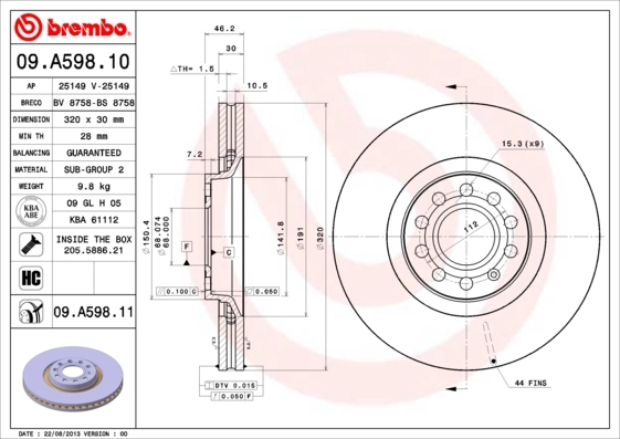 09A59811 Brembo