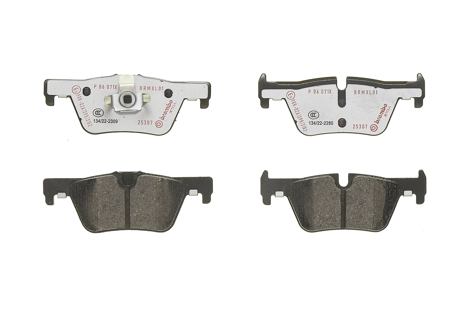 P06071X Brembo Колодки гальмівні задні, дискові